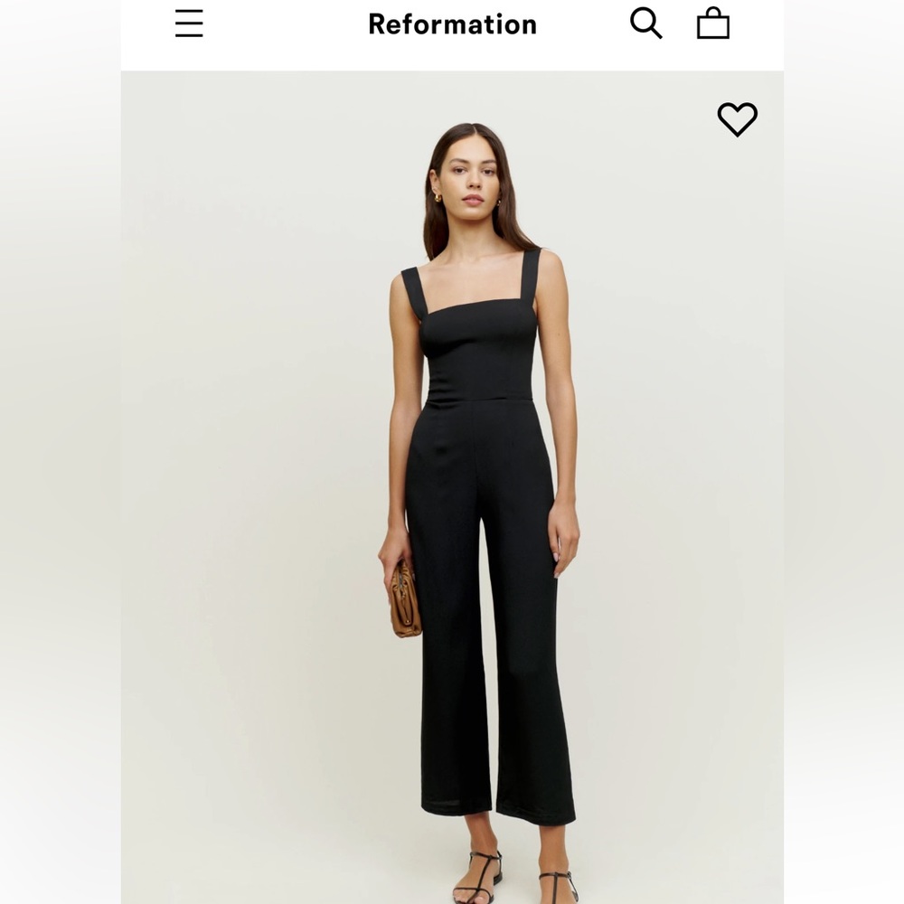 Reformation Alva Jumpsuit in Black